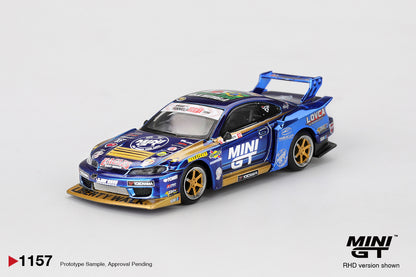Mini GT 1:64 Nissan Silvia (S15) LB-Super Silhouette #555 Team MINI GT Liberty Walk 2025 Formula Drift (MGT01157-CH)