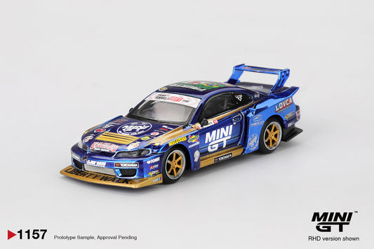 Mini GT 1:64 Nissan Silvia (S15) LB-Super Silhouette #555 Team MINI GT Liberty Walk 2025 Formula Drift (MGT01157-CH)
