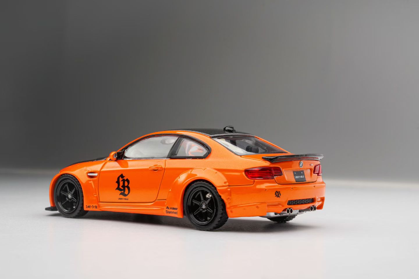 Fine Model 1:64 BMW M3 E92 LB-Works LBWK Pearl Orange with Decal Sticker
