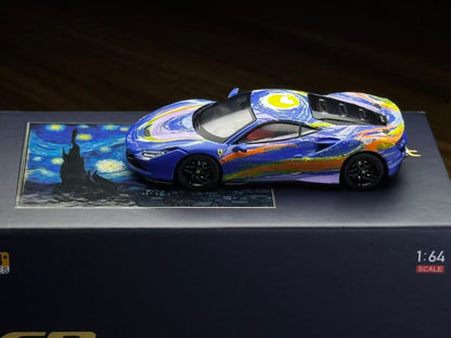 Karium 1:64 F8 Tributo Van Gogh Starry Livery in Premium Box Packaging