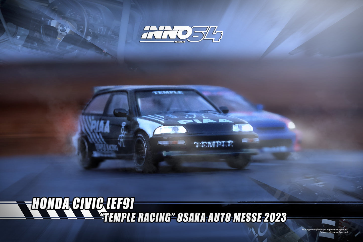 INNO64 1/64 Honda CIVIC EF9 Temple Racing Osaka Auto Messe 2023