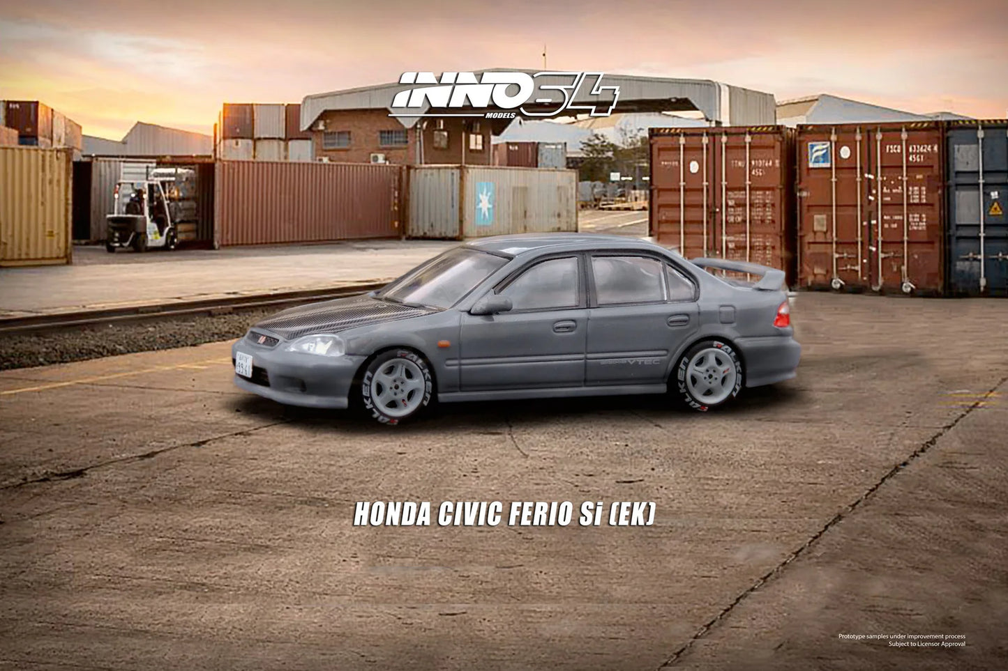 INNO64 1:64 Honda CIVIC Ferio Si EK Cement Grey