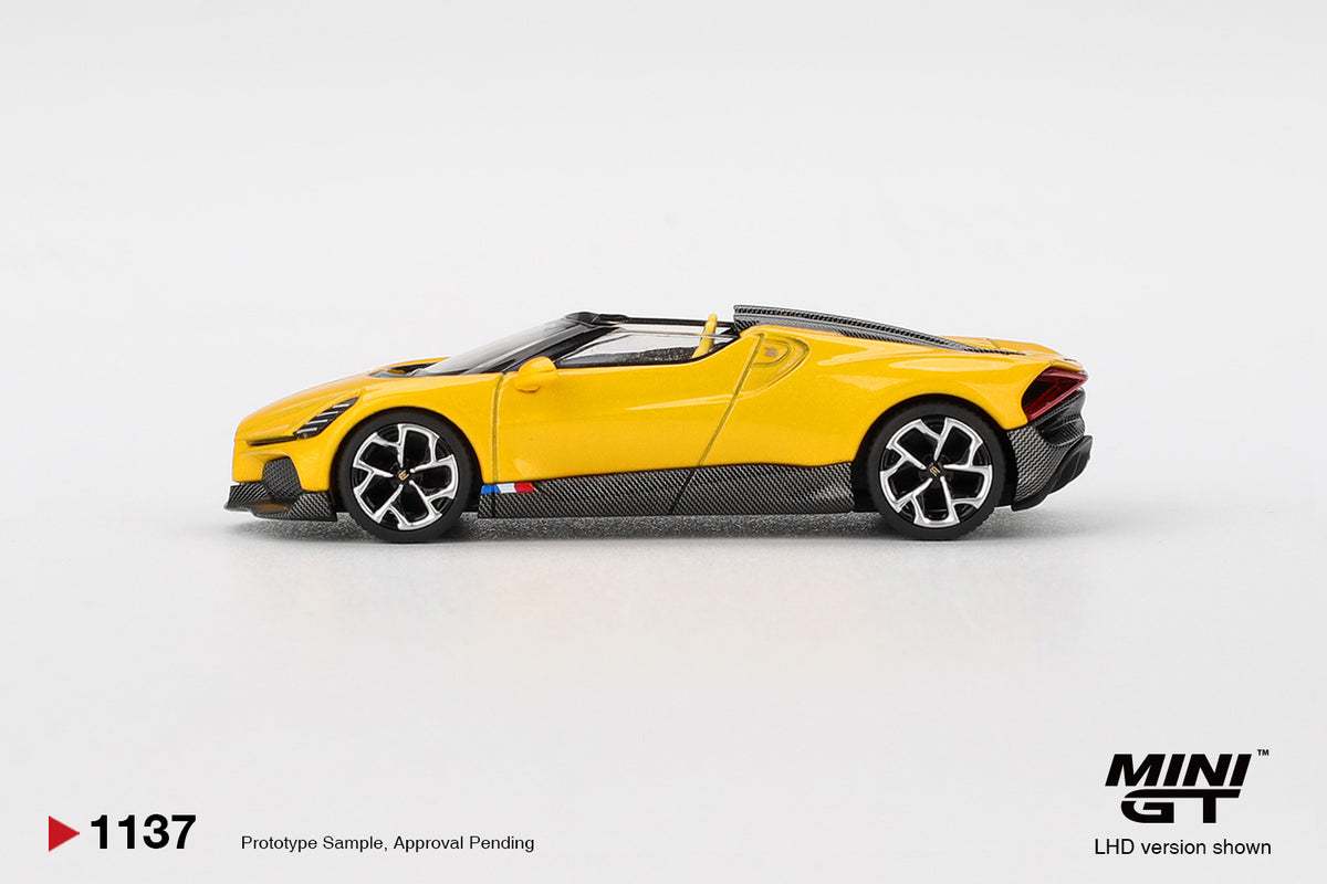 Mini GT 1:64 Bugatti W16 Mistral Yellow (MGT01137-CH)