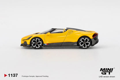 Mini GT 1:64 Bugatti W16 Mistral Yellow (MGT01137-CH)
