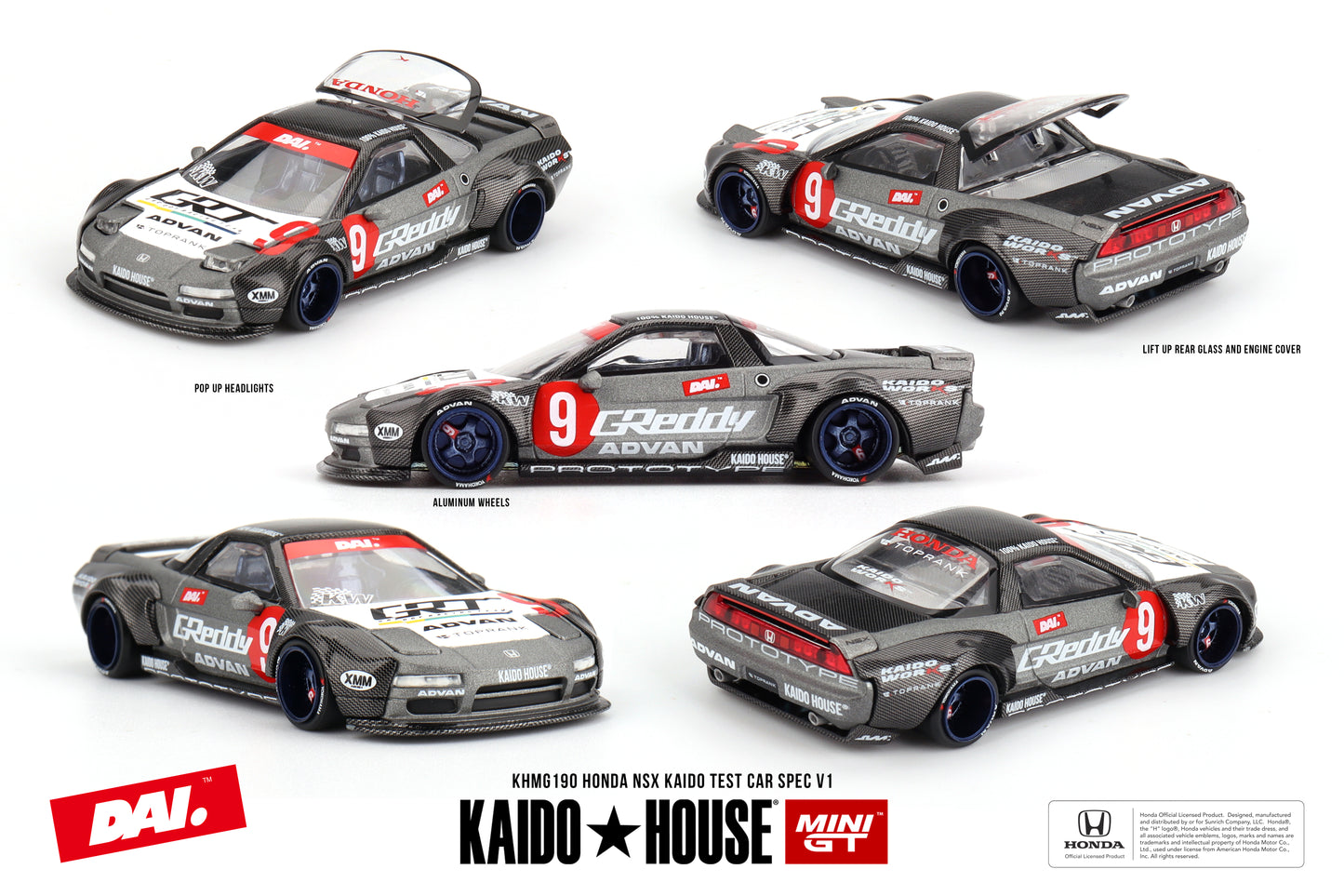 Mini GT 1:64 Honda NSX Kaido Test Car Spec V1 (KHMG190)