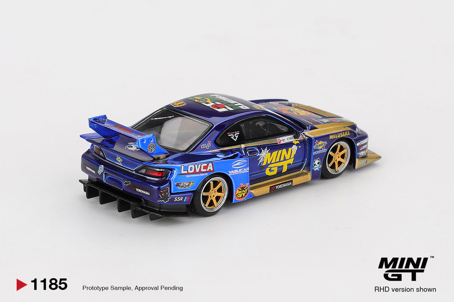 Mini GT 1:64 Nissan LB-Super Silhouette S15 SILVIA #555 Team MINI GT Liberty Walk 2025 Formula Drift Halloween Special (MGT01185-CH)