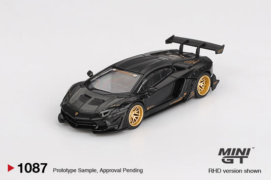 Mini GT 1:64 LB★WORKS Lamborghini Aventador Limited Edition Matte Black (MGT01087-CH)