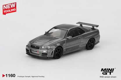 Mini GT 1:64 Nissan Skyline GT-R Dark Metal Gray (NISMO BNR34 CRS Version) (MGT01160-CH)