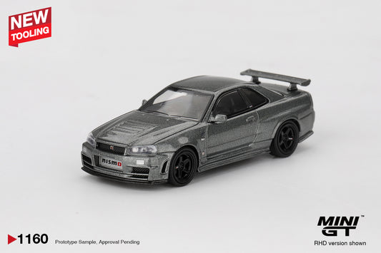 Mini GT 1:64 Nissan Skyline GT-R Dark Metal Gray (NISMO BNR34 CRS Version) (MGT01160-CH)