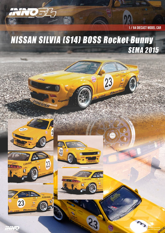 INNO64 1:64 Nissan Silvia S14 BOSS Rocket Bunny SEMA 2015