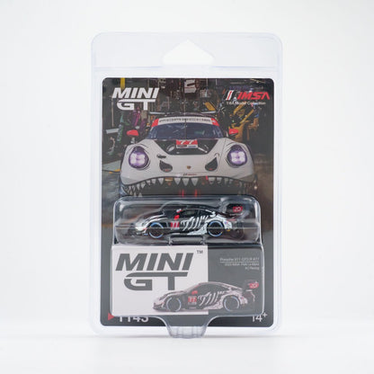Mini GT 1:64 Porsche 911 GT3 R #77 AO Racing 2025 IMSA Petit Le Mans In Blister Packaging (MGT01143-BL) (Limit to 1 unit per person/address)