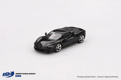 BBR 1:64 FERRARI 296 GTB NERO DAYTONA Official Licensed (BBRFER64003)
