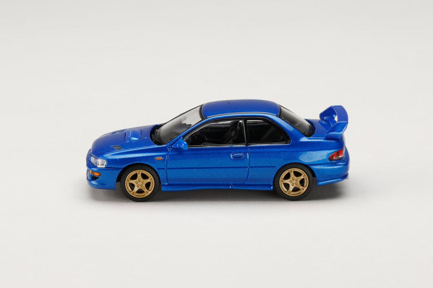 Hobby Japan x ModelModel 1/64 SUBARU Impreza WRX Type R STi Version V Sonic Blue (MICA) with WR Type Front Bumper in Blister Packaging