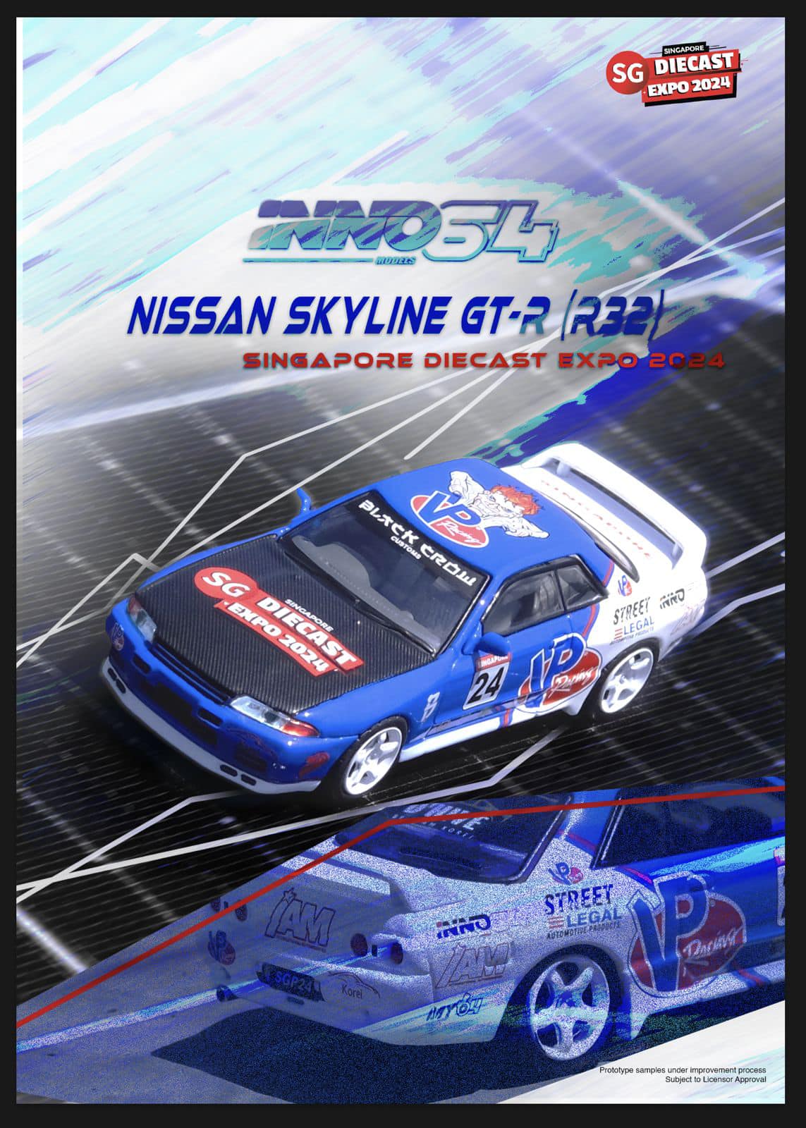 INNO64 1:64 Nissan Skyline GT-R R32 Singapore Diecast EXPO 2024 Special Edition (IN64-R32-SGDE24)