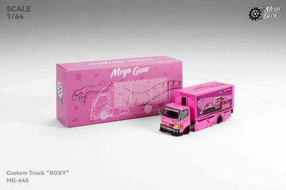 Mega Gear 1:64 Hino 300 Series MK2 Custom Extendable Tow Truck Container Livery Tyrannosaurus Roxy Pink (Limited to 2 per customer/ address)