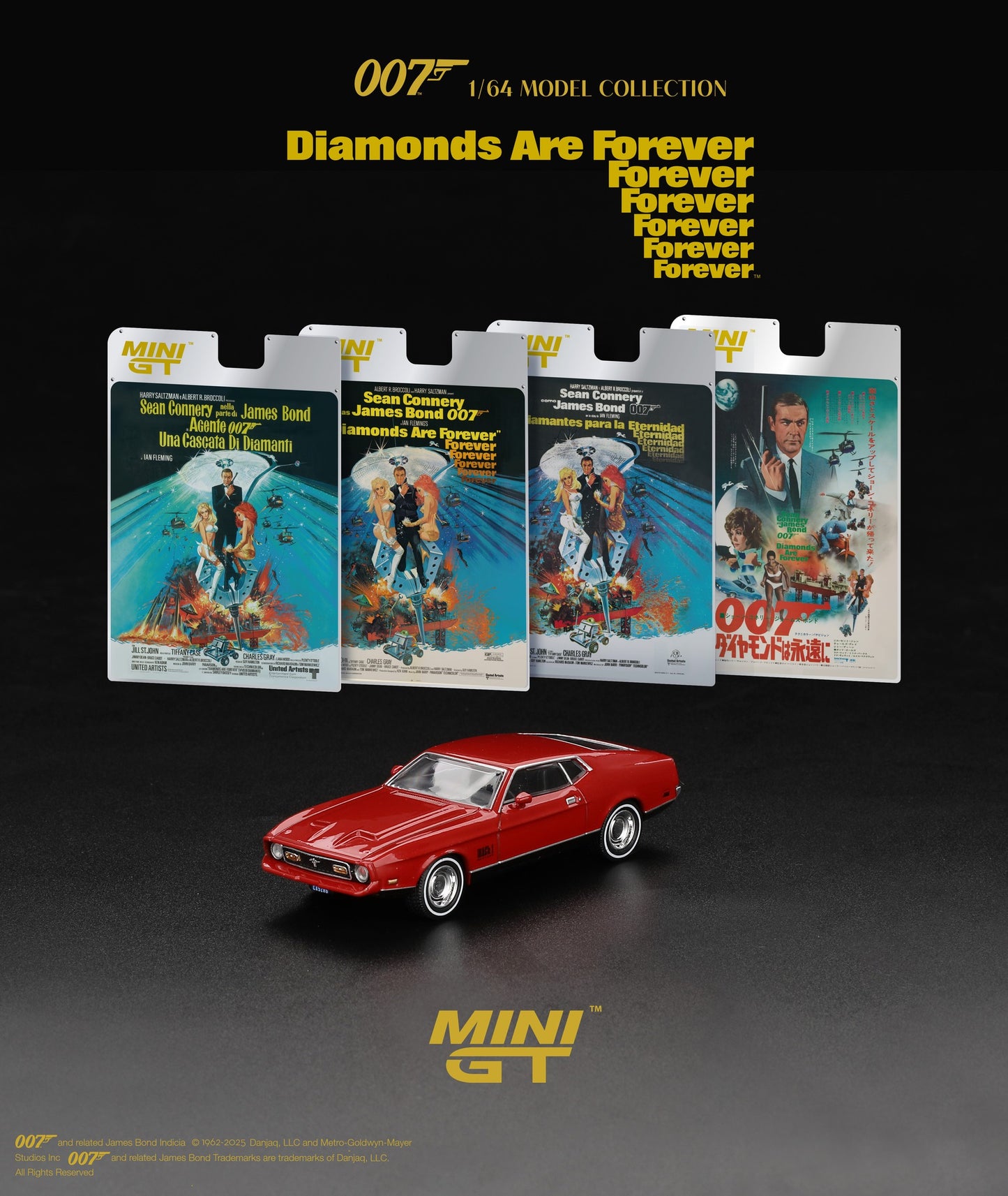 Mini GT 1:64 Ford Mustang Mach 1 "Diamonds Are Forever" in Blaster Packaging Japanese Version (MGT00905-007J)