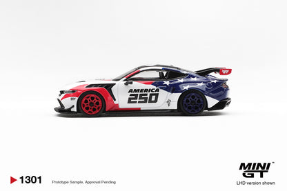 Mini GT 1:64 Ford Mustang GTD America 250 USA Exclusive (MGT01301-BLCH)