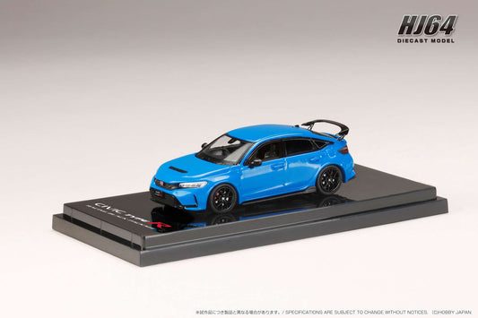 Hobby Japan 1/64 Honda CIVIC TYPE R FL5 Racing Black Package 2025 Blue Honda Official Licensed