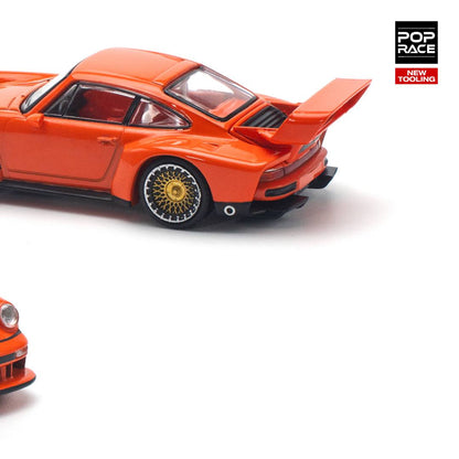 Pop Race 1:64 Porsche 911 Singer DLS Turbo (964) Track Edition Tribute to 934/5 Orange (PR640131)