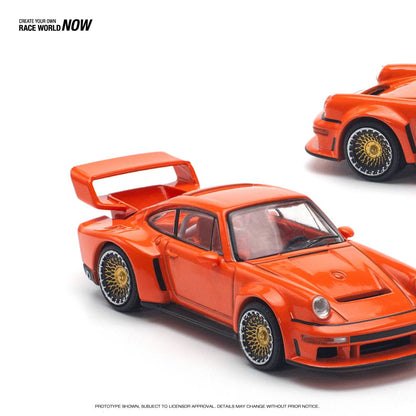 Pop Race 1:64 Porsche 911 Singer DLS Turbo (964) Track Edition Tribute to 934/5 Orange (PR640131)