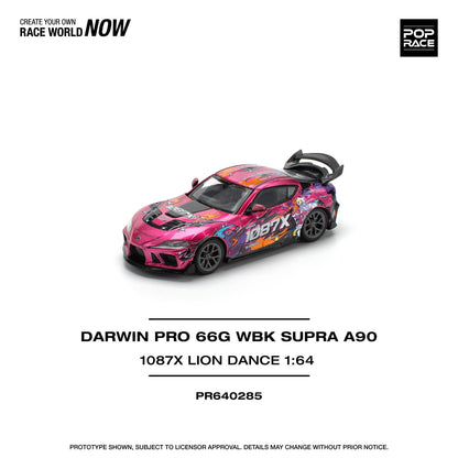 Pop Race 1:64 Toyota Supra A90 Darwin Pro 66G WBK 1087 X Lion Dance (PR640285)