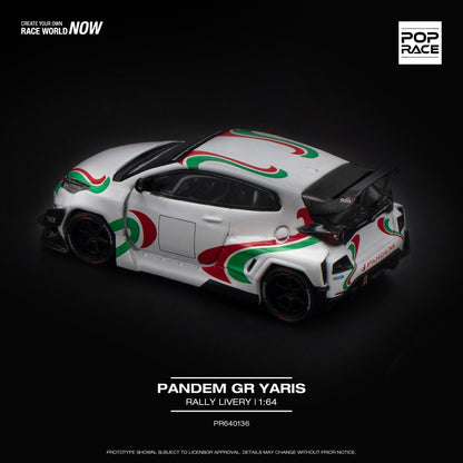 Pop Race 1:64 Toyota PANDEM GR Yaris Rally Livery (PR640136)