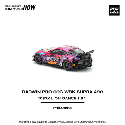 Pop Race 1:64 Toyota Supra A90 Darwin Pro 66G WBK 1087 X Lion Dance (PR640285)