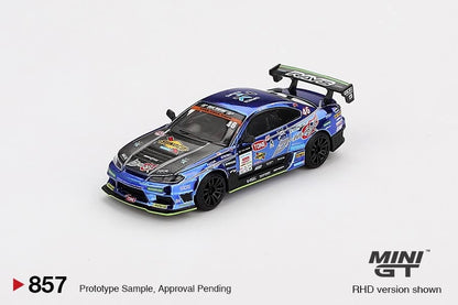 Mini GT 1:64 Nissan Silvia S15 D-MAX #46 D-MAX Racing 2023 D1 Japanese Version in Blister Packaging (MGT00857-BL)