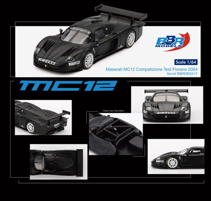 BBR 1:64 Maserati MC12 Competizione Test Fiorano 2004 (BBRDIE6417)