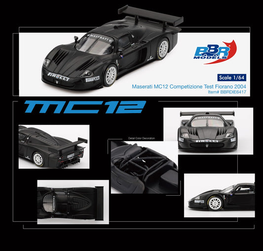 BBR 1:64 Maserati MC12 Competizione Test Fiorano 2004 (BBRDIE6417)