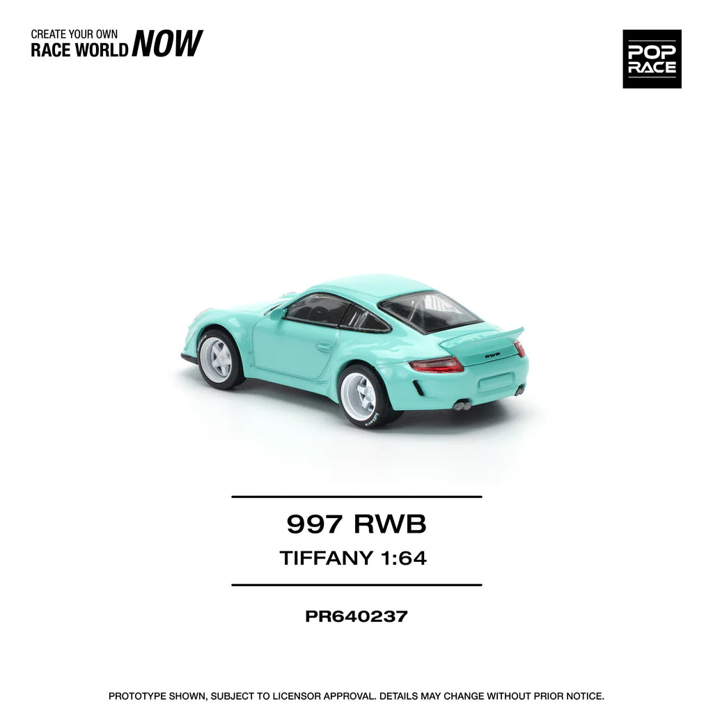 Pop Race 1:64 Porsche RWB 997 Tiffany Blue (PR640237)