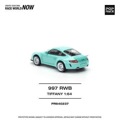 Pop Race 1:64 Porsche RWB 997 Tiffany Blue (PR640237)