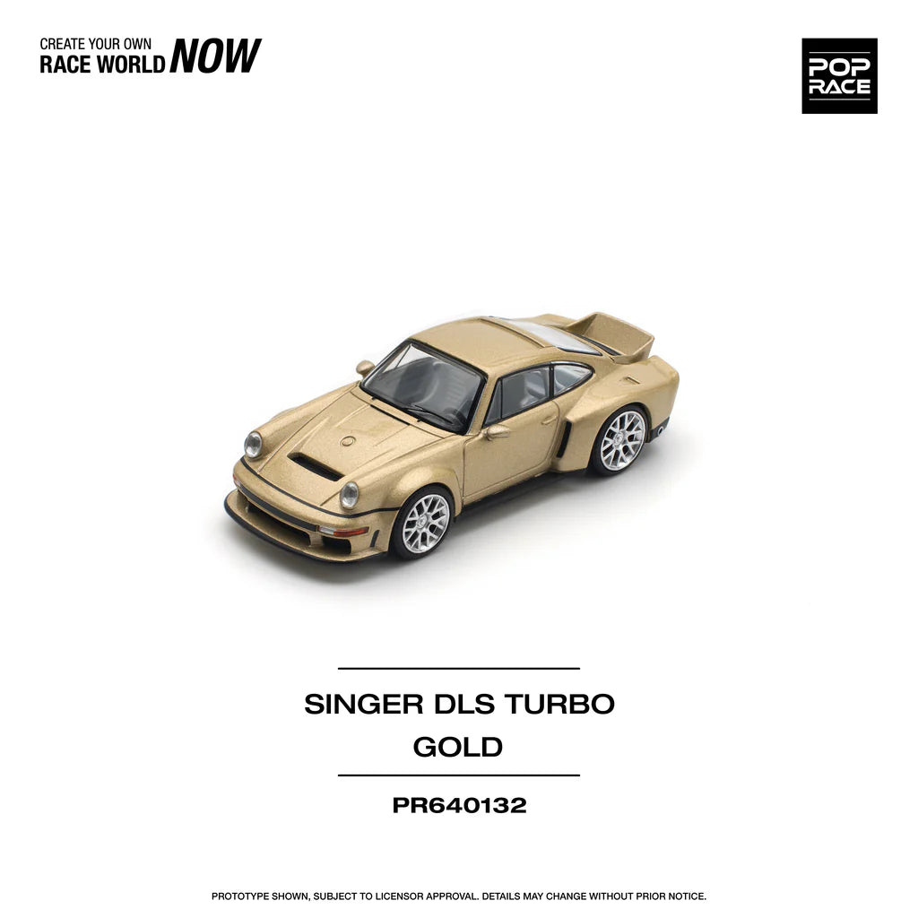 Pop Race 1:64 Porsche Singer DLS Turbo 964 Road Gold (PR640132)