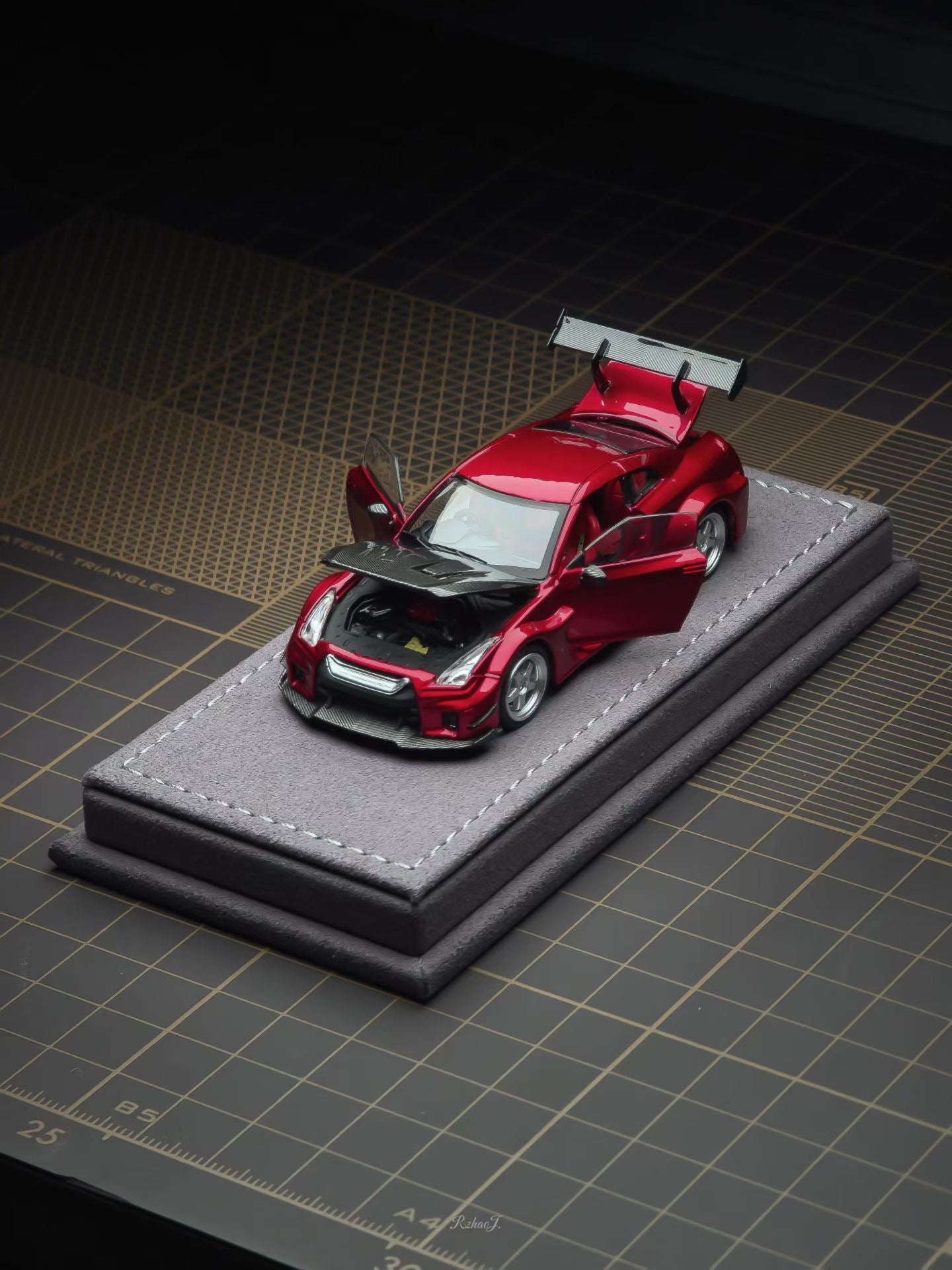 AOC 1:64 Nissan GT-R R35 Metallic Red Hobby Expo China 2026 Limited Edition (Openable All Doors and Hoods with Detailed Engine and Decal Stickers)