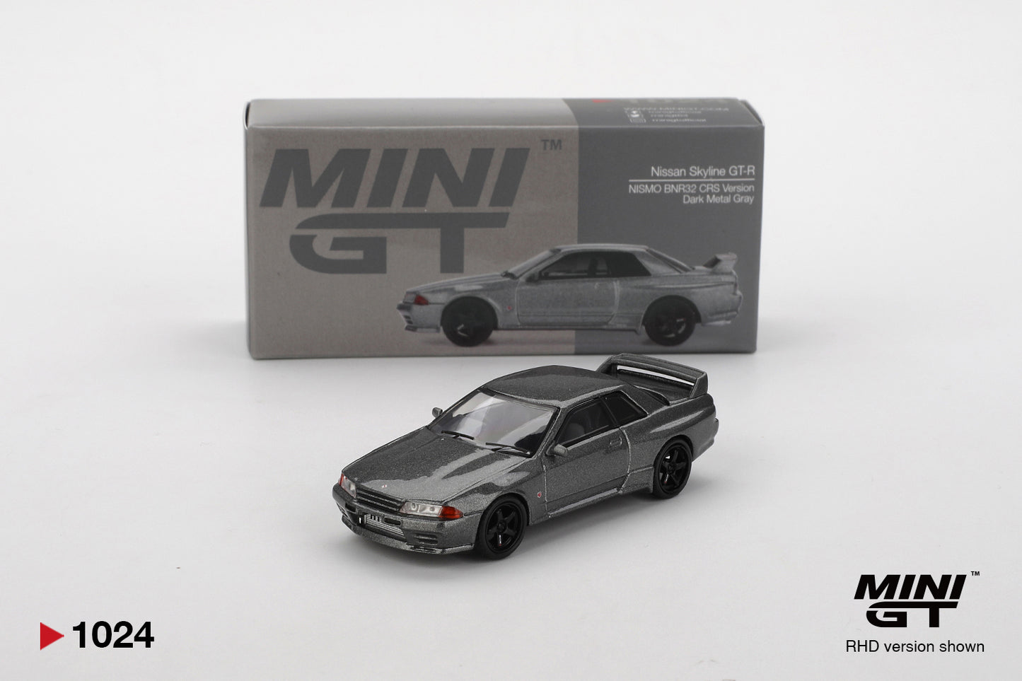 Mini GT 1:64 Nissan Skyline GT-R (NISMO BNR32 CRS Version) Dark Metal Gray (MGT01024-CH)