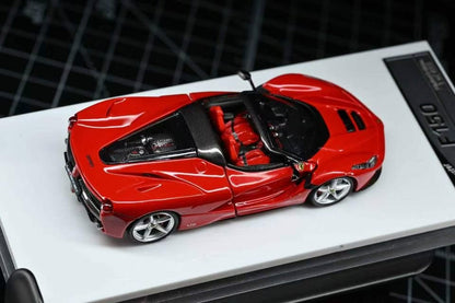 Street Buster 1:64 LaFerrari F150 Aperta Soft Top Rosso Corsa Standard Red Openable Rear Hood Detailed Engine