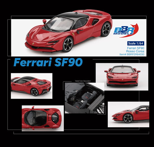 BBR 1:64 Ferrari SF90 Rosso Corsa (BBRFER64030)