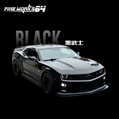 Fine Works 1:64 Chevrolet Camaro Transformers Full Black Openable Front Hood with Detailed Engine Limited 500 Pieces