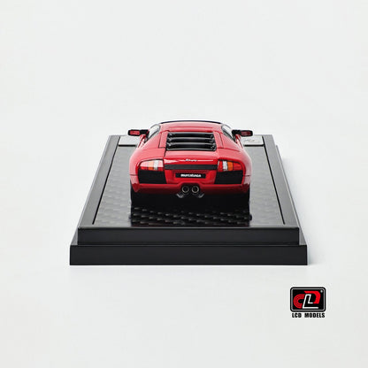 LCD 1:64 Lamborghini Murcielago Red Openable Engine Hood with Detailed Engine Lamborghini Official Licensed