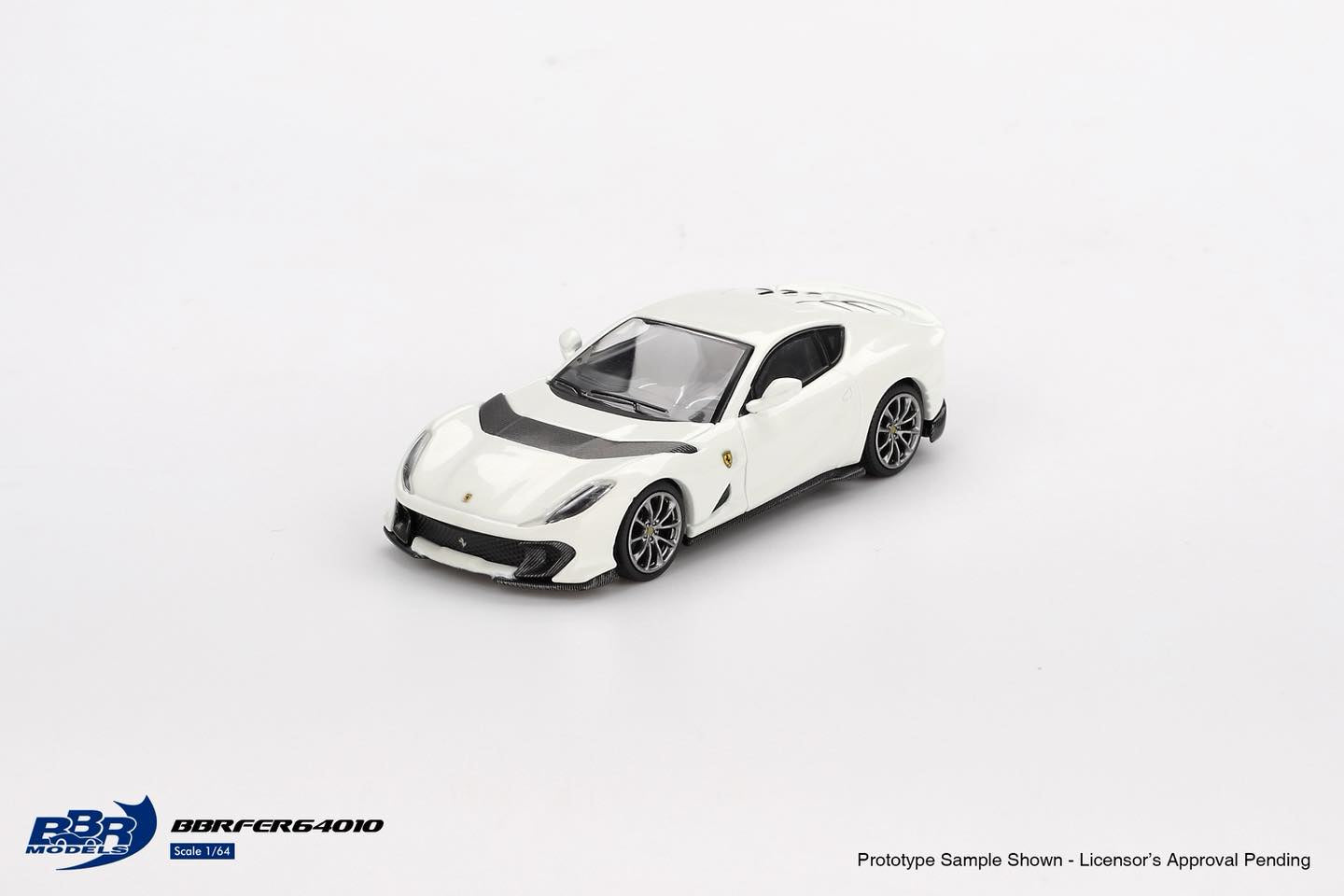 BBR 1:64 FERRARI 812 COMPETIZIONE BIANCO AVUS Official Licensed (BBRFER64010)