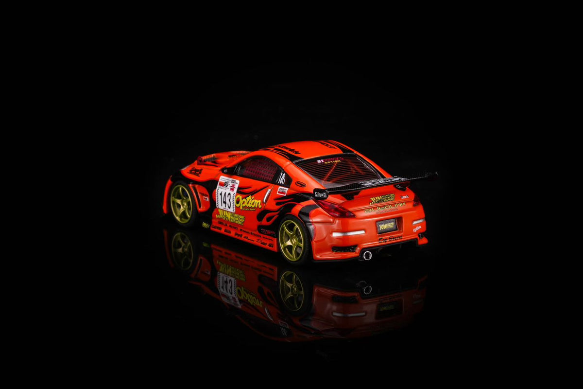 Motorhelix X Mr. Hiro X Option 1:64 Nissan Fairlady Z "Option Stream Z" 02 Orange Official Licensed