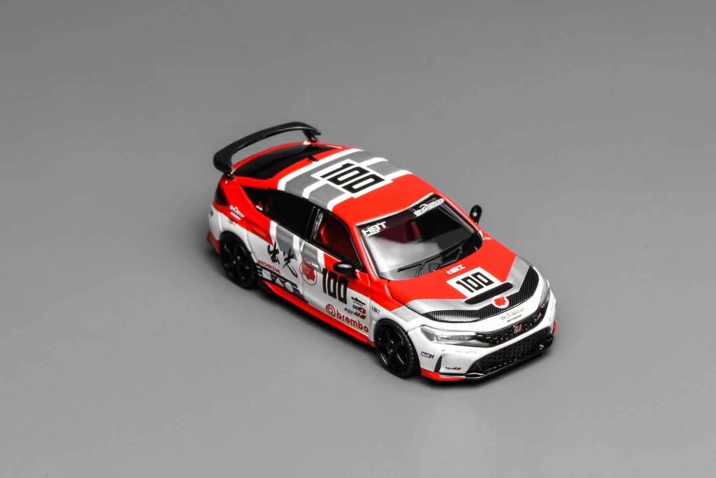 Motorhelix 1:64 Honda Civic Type-R FL5 Idemitsu Motion 100 Openable Front Hood Detailed Engine - Honda Official Licensed