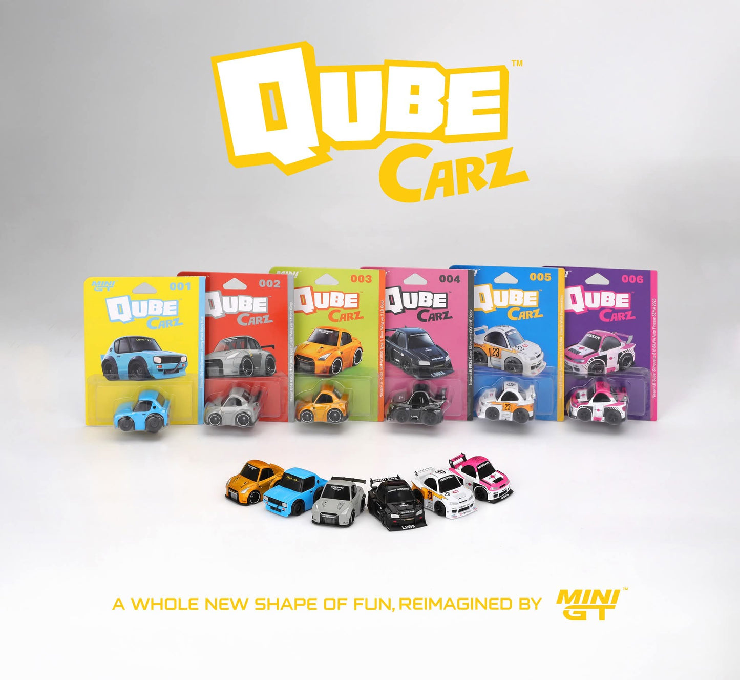 Mini GT 1:64 QubeCarz Nissan LB-Super Silhouette S15 SILVIA Liberty Walk Presentation /Blister packaging (QZ00501-BL)