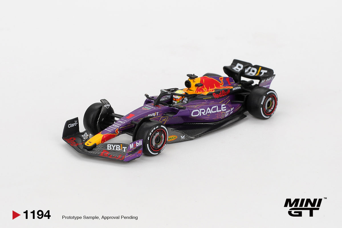Mini GT 1:64 Oracle Red Bull Racing RB19 #1 Max Verstappen 2023 F1 2023 Las Vegas GP Winner (MGT01194-CH)