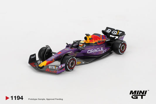 Mini GT 1:64 Oracle Red Bull Racing RB19 #1 Max Verstappen 2023 F1 2023 Las Vegas GP Winner (MGT01194-CH)