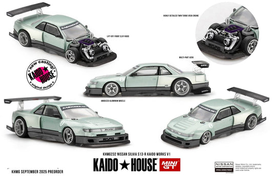Mini GT 1:64 Nissan Silvia S13-R KAIDO WORKS V1 KaidoHouse (KHMG232)