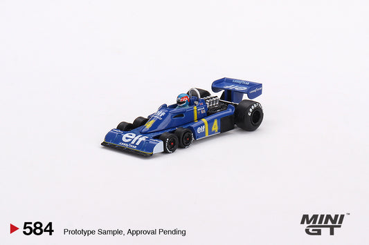 Mini GT 1:64 Tyrrell P34 #4 Patrick Depailler 1976 Swedish GP 2nd Place (MGT00584-CH)