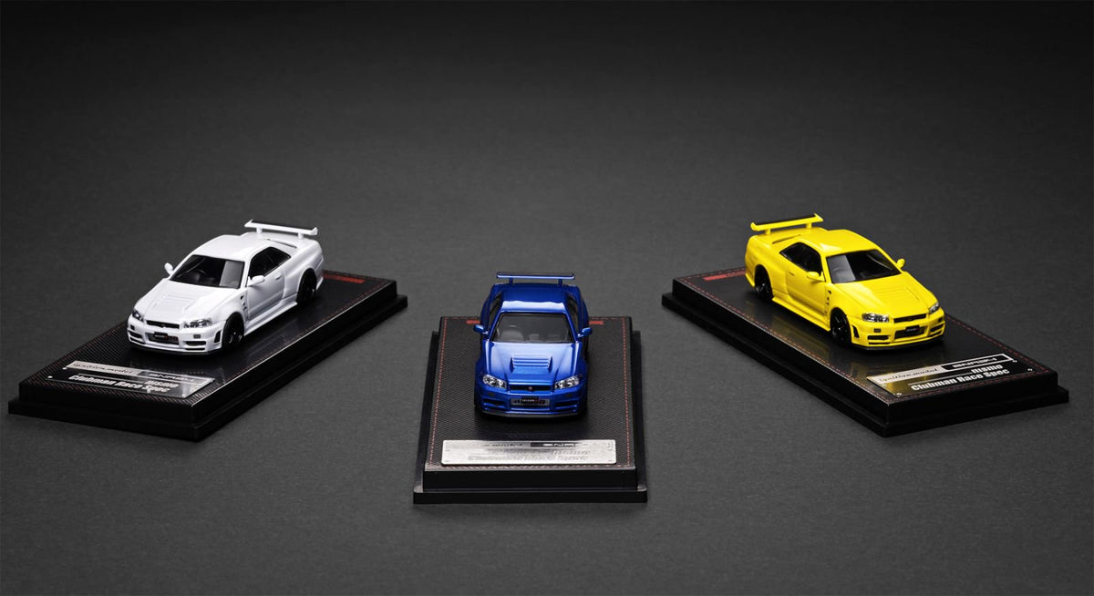 Ignition Model 1:64 Nissan Skyline GT-R (BNR34) NISMO customized Metallic Blue (IG4147) - Limited to 2 per customer / address