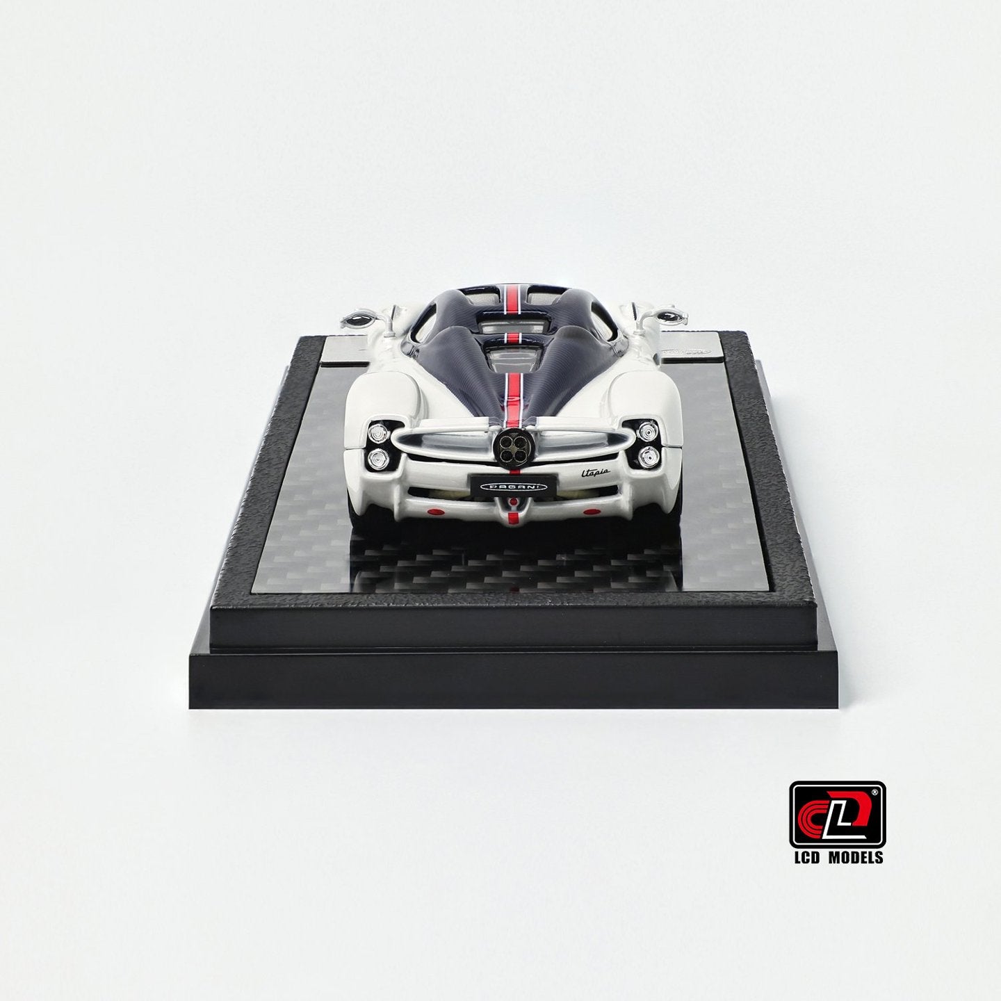LCD 1:64 Pagani Utopia White Blue Carbon Official Licensed