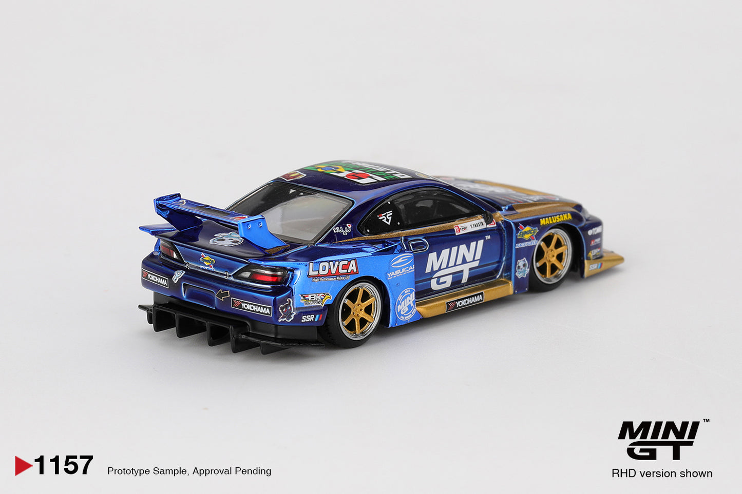 Mini GT 1:64 Nissan Silvia (S15) LB-Super Silhouette #555 Team MINI GT Liberty Walk 2025 Formula Drift (MGT01157-CH)